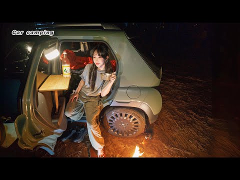 PV5 부상으로 전역했던 캐스퍼 긴급 재입대🚙🫡 / 바닷가 솔로 차박 / 🔥대하소금구이+조개구이+막걸리🍶