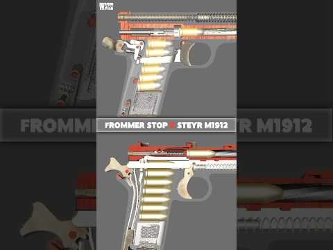 WORLD WAR Pistols: How the Frommer Stop vs Steyr M1912 Work Animation