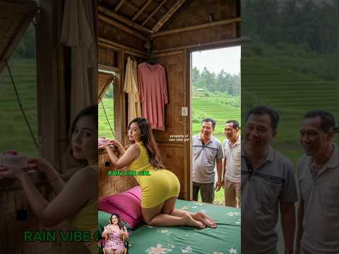 Heavy rain in the hut🌧️Peaceful Life of a Village Girl#rain #tropicalrain #shorts