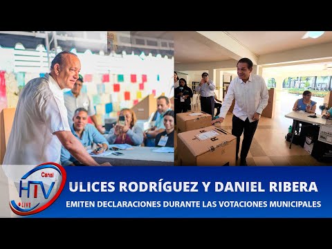 Ulices Rodríguez y Daniel Ribera emiten declaraciones durante las votaciones municipales