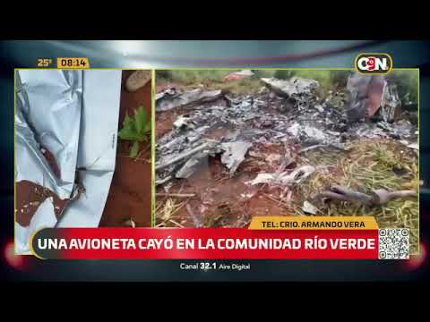 Una aeronave cayó en Canindeyú