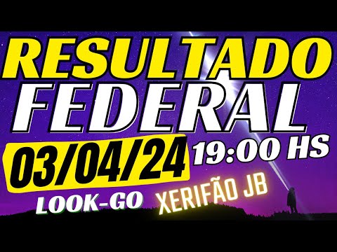 Resultado do jogo do bicho ao vivo - FEDERAL - Look - 19:00 03-04-24