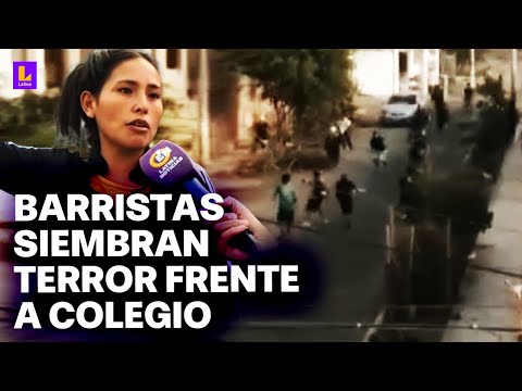 Escolares de San Juan de Miraflores atemorizados por barristas: Tiran piedra y están con arma