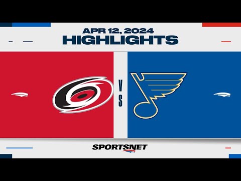 NHL Highlights | Hurricanes vs. Blues - April 12, 2024