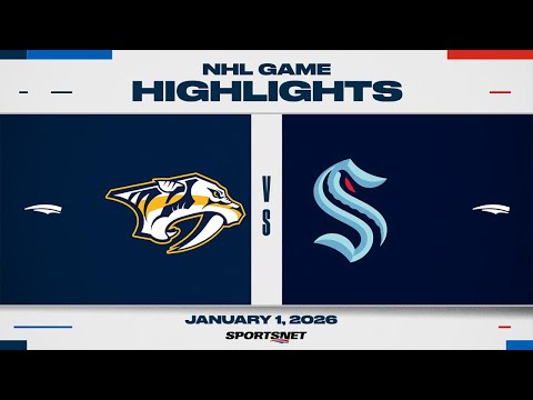 NHL Highlights | Predators vs. Kraken - January 1, 2026