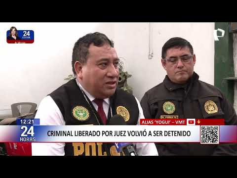 Capturan nuevamente a delincuente que recuperó su libertad por fallo judicial
