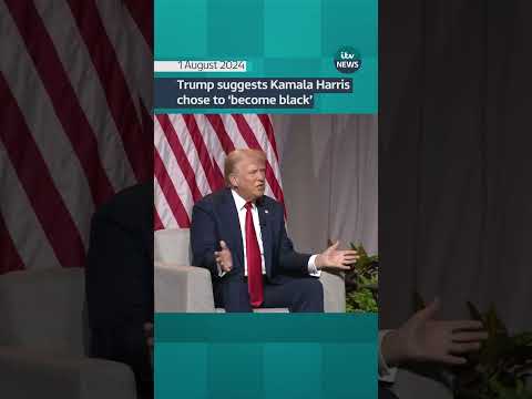 Donald Trump says Kamala Harris chose to ‘become black’ #itvnews #trump #harris #uspolitics