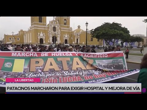 La Libertad: patacinos marcharon para exigir hospital y mejora de vía