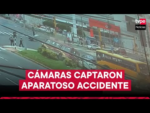 Accidente en San Miguel: cámaras de seguridad captaron choque de cúster
