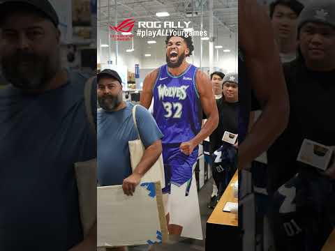 Karl-Anthony Towns 🏀 Meet & Greet | ROG Ally Best Buy Event #shorts #rogally