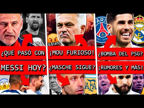 PSG anuncia que MESSI se VA ¿Qué le pasó en el CUELLO?+ MOURINHO furioso+ ¡ARGENTINA, BENZEMA y más!