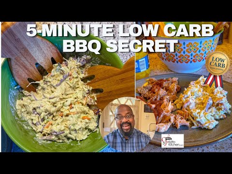 The Ultimate 5-Minute Low Carb Coleslaw (Perfect BBQ Side)#SummerBBQSide #LowCarbHoliday.