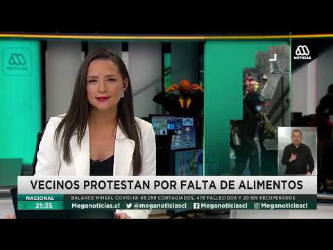 Manifestaciones en El Bosque | Vecinos protestan por falta de alimento