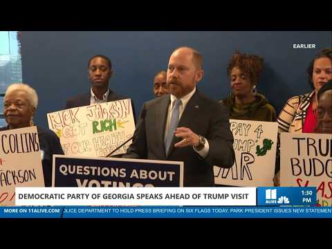 <strong>Democratic</strong> Party of Georgia speaks ahead of Trump visit