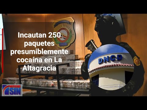 Incautan 250 paquetes presumiblemente cocaína en La Altagracia