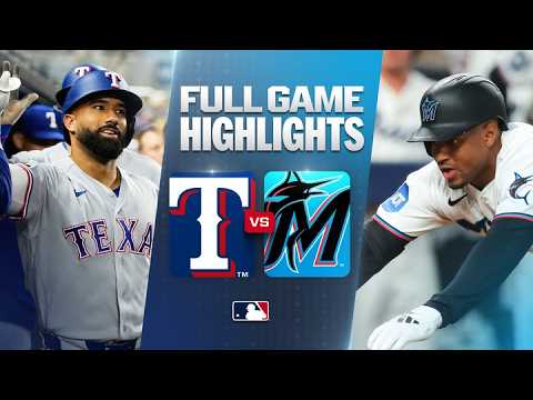 RANGERS vs MARLINS Full 경기 하이라이트 (6/22/26) | MLB 하이라이트