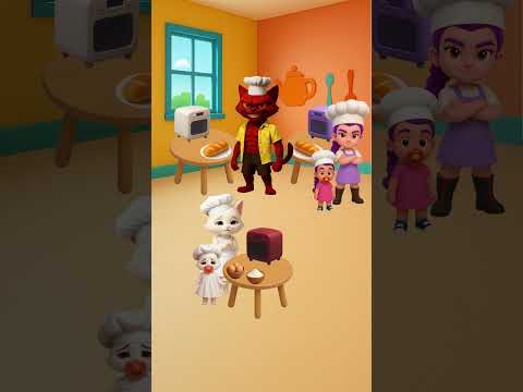 Luna Wants to Bake Bread!🥖 Help Her Get Oven Back😽 #shorts