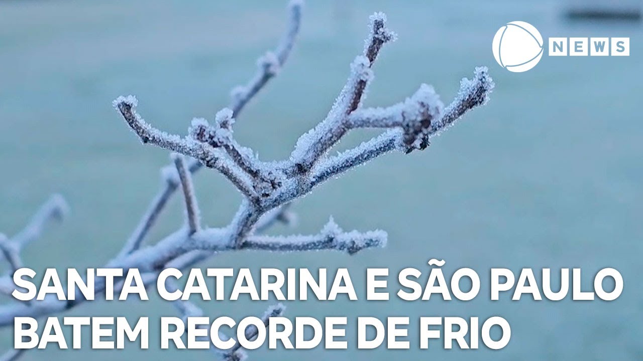 Santa Catarina e São Paulo batem recorde de frio no ano
