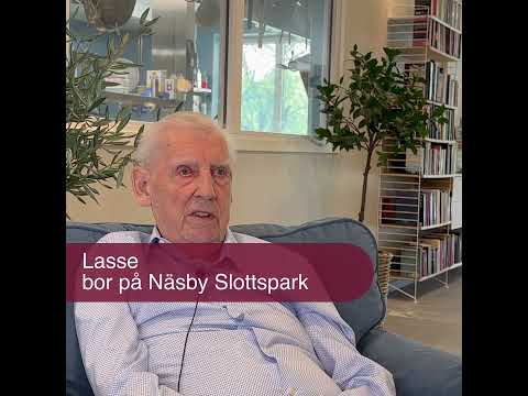 Lasse bor på äldreboendet Näsby Slottspark
