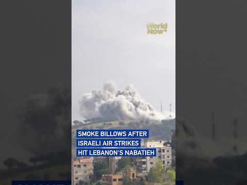 Smoke billows after Israeli air strikes hit Lebanon's Nabatieh
