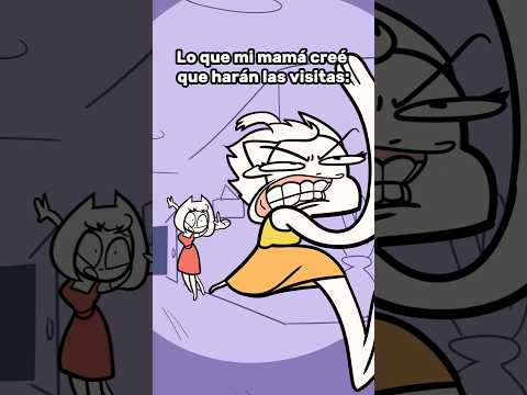 Lo que mi mamá creé que harán las visitas 🤣 #comedia #youtubeshorts #shortvideo #humor #animacion