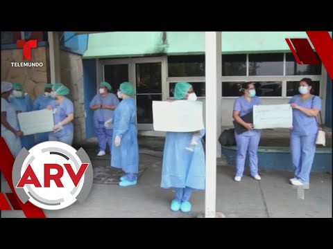 Enfermeras hacen paro a sus labores para protestar por falta de insumos | Al Rojo Vivo | Telemundo