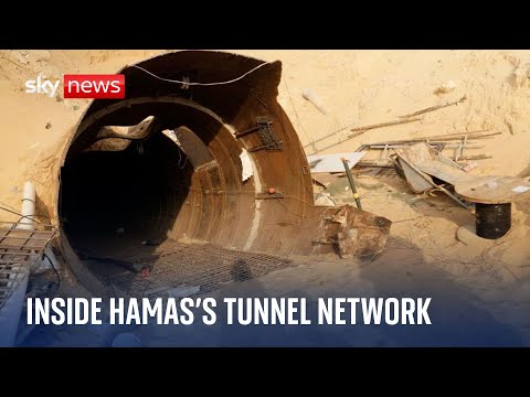 IDF shows Sky's Nicole Johnston 'Hamas tunnel with railway track' in Gaza
