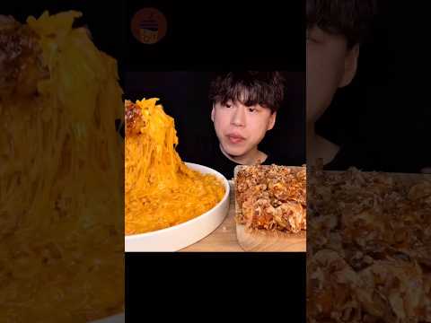 Korean Cheese Buldak Fire Noodles & Takoyaki Satisfying BIG BITES ASMR MUKBANG ©️minii