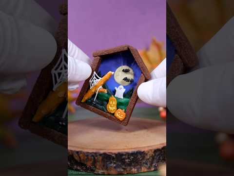 クッキーの中に、お砂糖でつくったハロウィンを閉じ込めてみました🦇🌕 #shorts