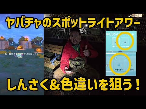 【ポケモンGO】レアな色違いとしんさくの狙い時!果たしてゲットできるのか?ヤバチャのスポットライトアワー