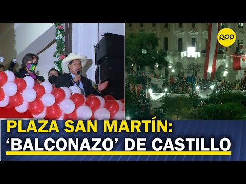 Pedro Castillo realizó ‘balconazo’ tras recibir credenciales