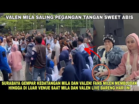 Surabaya Bergemuruh Fans MILEN Membludak Hingga di Luar Venue saat Mila & Valen Live Bareng Hari ini