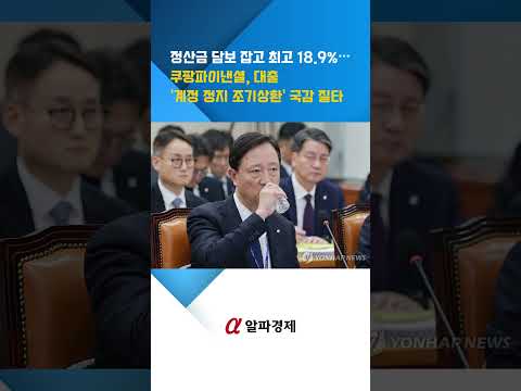 정산금 담보 잡고 최고 18.9%…쿠팡파이낸셜, 대출 '계정 정지 조기상환' 국감 질타 : 알파경제TV