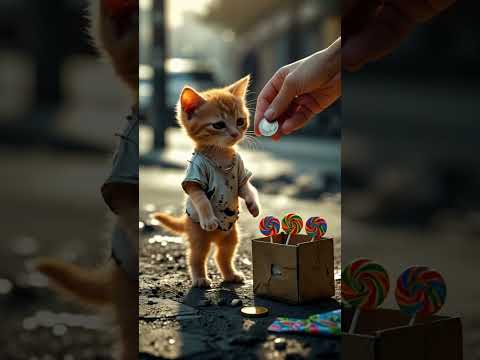 Bullied Poor Cat Works Hard to Afford a School Uniform 🐱💔 #poorcat #nevergiveup #emotionalshorts