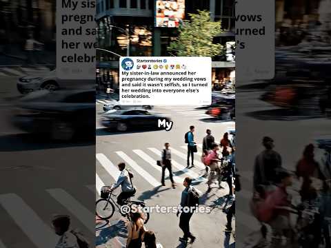 My sister-in-law announced her pregnancy during my vows and called it selfless. I stole her day.