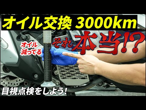 【検証】オイル交換3000km。それ本当？【バイク整備】