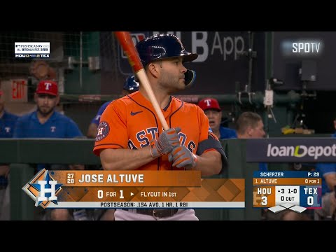 [MLB ALCS 3차전] 휴스턴 vs 텍사스 MVP 호세 알투베 (10.19)