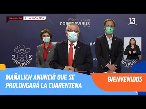 Mañalich anunció que se prolongará la #cuarentena | Bienvenidos