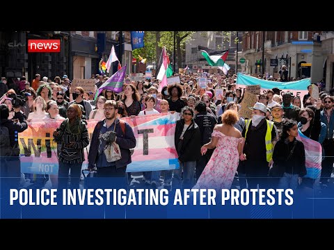 Trans rights activists gather in London after Supreme Court ruling on definition of a woman