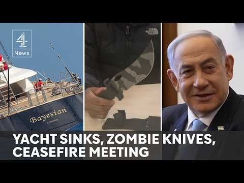 News update: Luxury yacht sinks, zombie knives amnesty, Gaza ceasefire meeting
