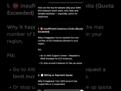 AWS EC2 Troubleshooting – 10 Simple Fixes #aws #ec2instance #cloudcomputing #chatgpt