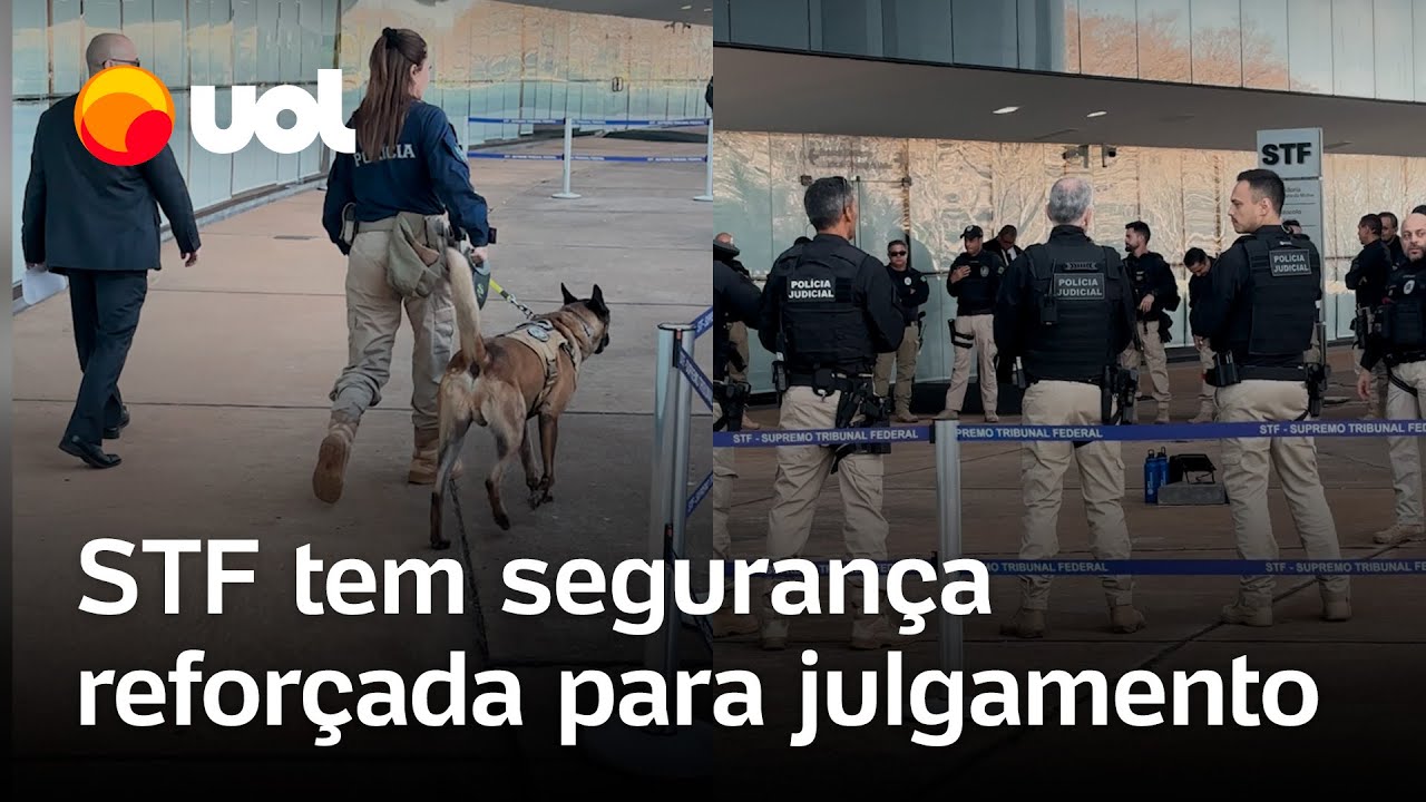 Julgamento de Bolsonaro STF tem segurança reforçada com drones e cães farejadores veja vídeo