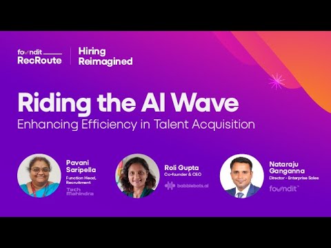 RecRoute Webinar | Riding the AI Wave: Enhancing Efficiency in Talent
Acquisition