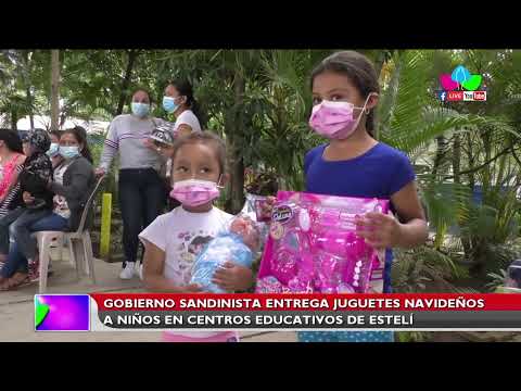 Gobierno Sandinista entregó juguetes navideños a niños de centros educativos de Estelí