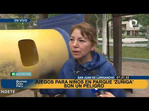 BDP EN VIVO Denuncian que juegos en parque “Zuñiga” son pun peligro para los niños en SJL