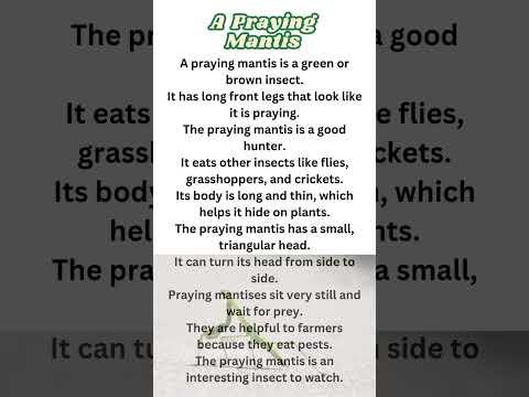 10 lines essay on insect prying Mantis in English/benefits of insect prying Manits/beatuiful creatur