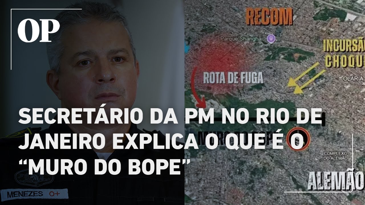 Secretário da PM no Rio explica o que é o Muro do Bope confira  TV Online Secretário da PM no Rio explica o que é o Muro do Bope confira