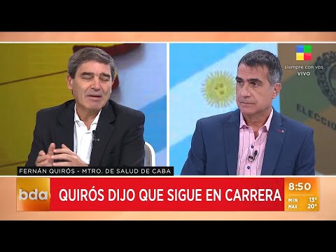 Fernán Quirós, ministro de Salud de CABA: Necesitamos llegar con un solo candidato
