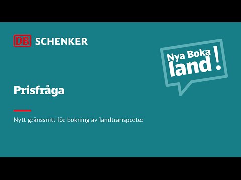6. Prisfråga | Nya boka landtransport | DB Schenker Sverige