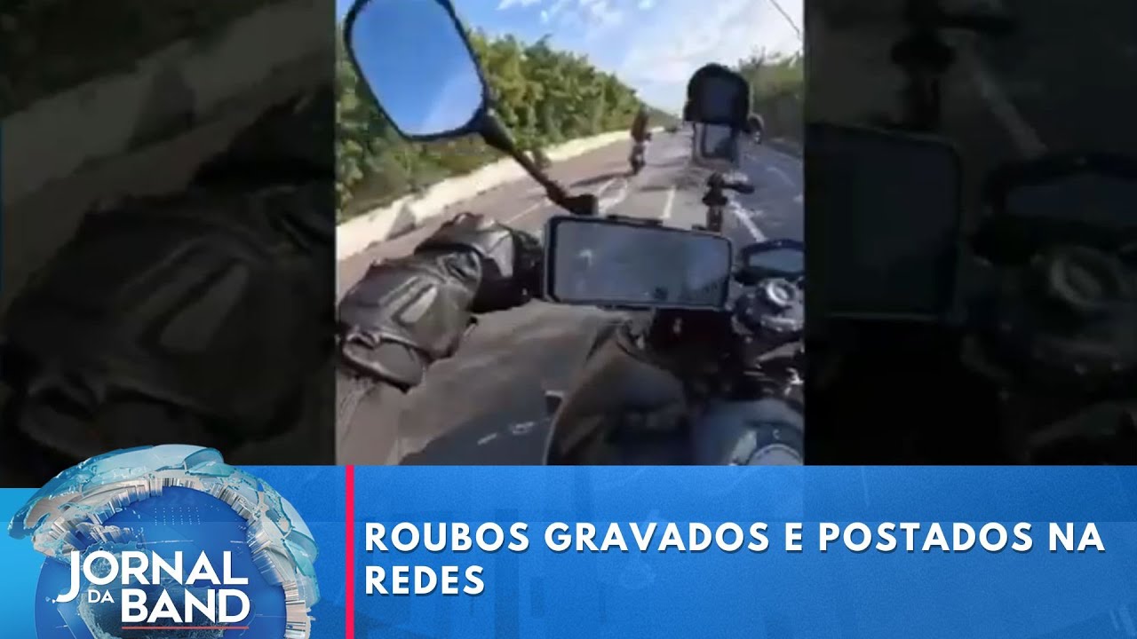 Roubos gravados e postados na redes | Jornal da Band